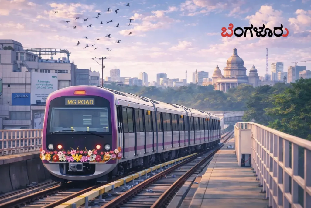 mg road metro station bangalore line